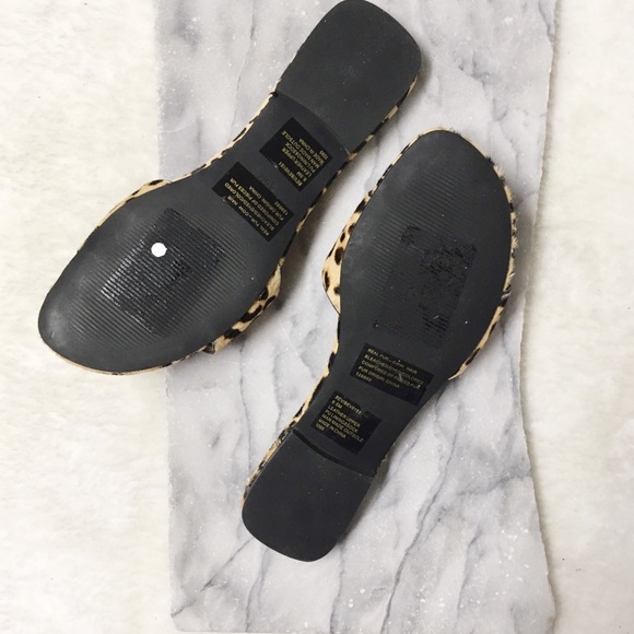 Steve Madden Bev Leopard Cow Hair Slide Sandal 6.5 - Picture 9 of 11